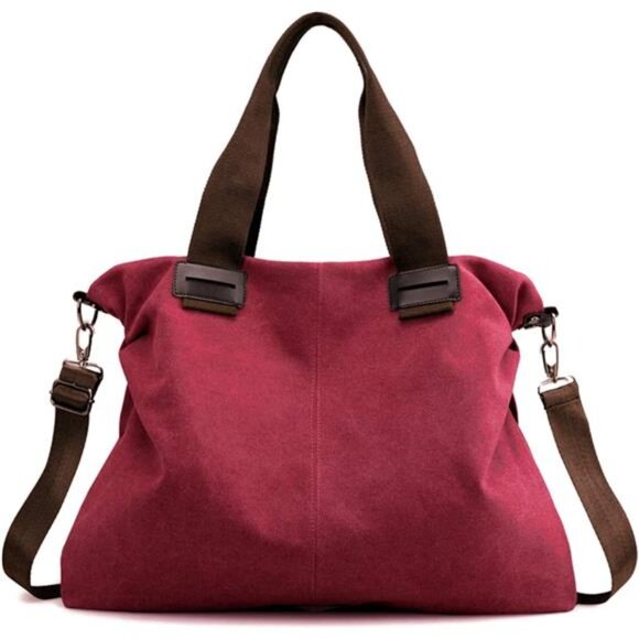 Handbags - Women's Canvas Tote Bag Shoulder Crossbody Purses Work Travel
